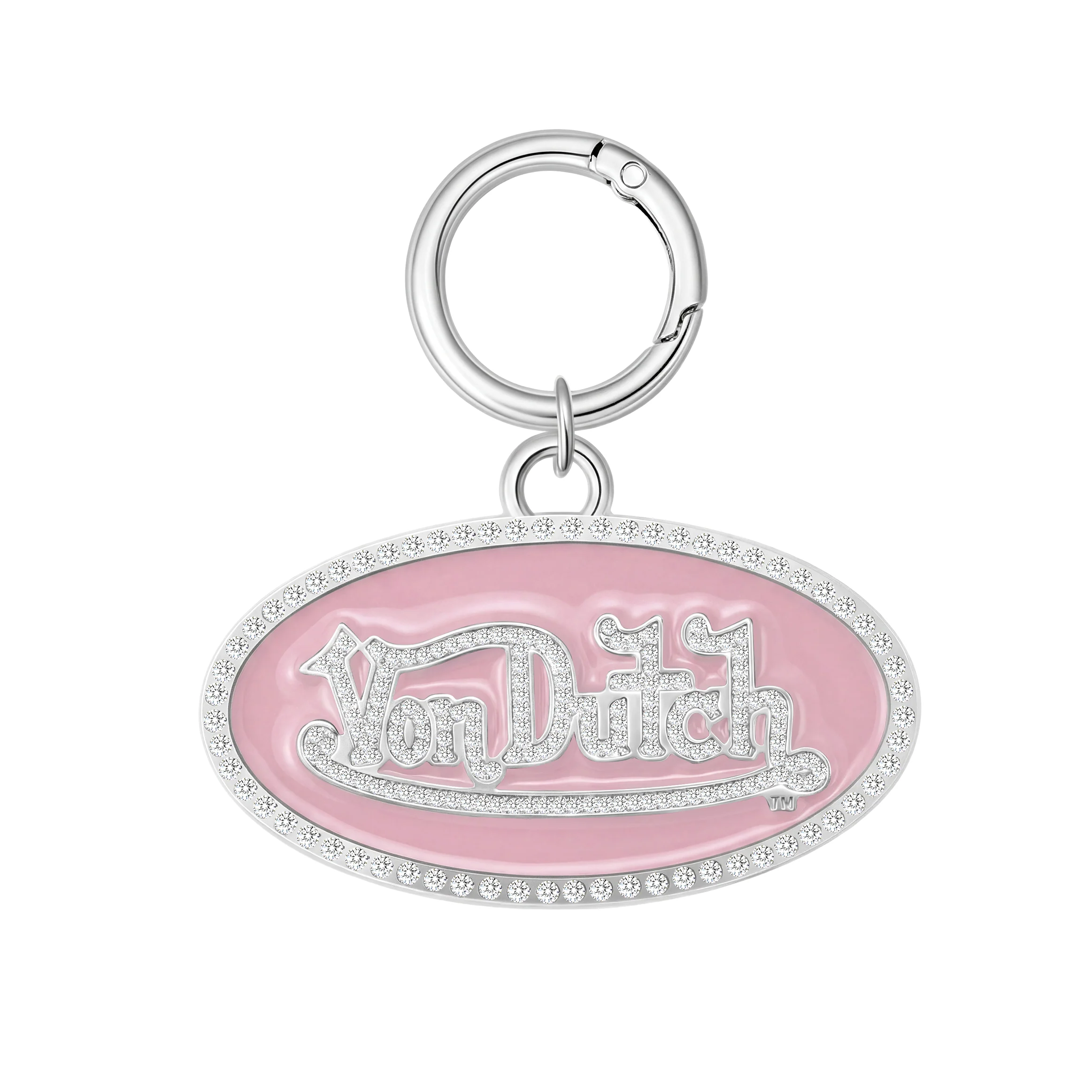 629-oval-charm-keychain-pink-1.webp OVAL CHARM KEYCHAIN - PINK