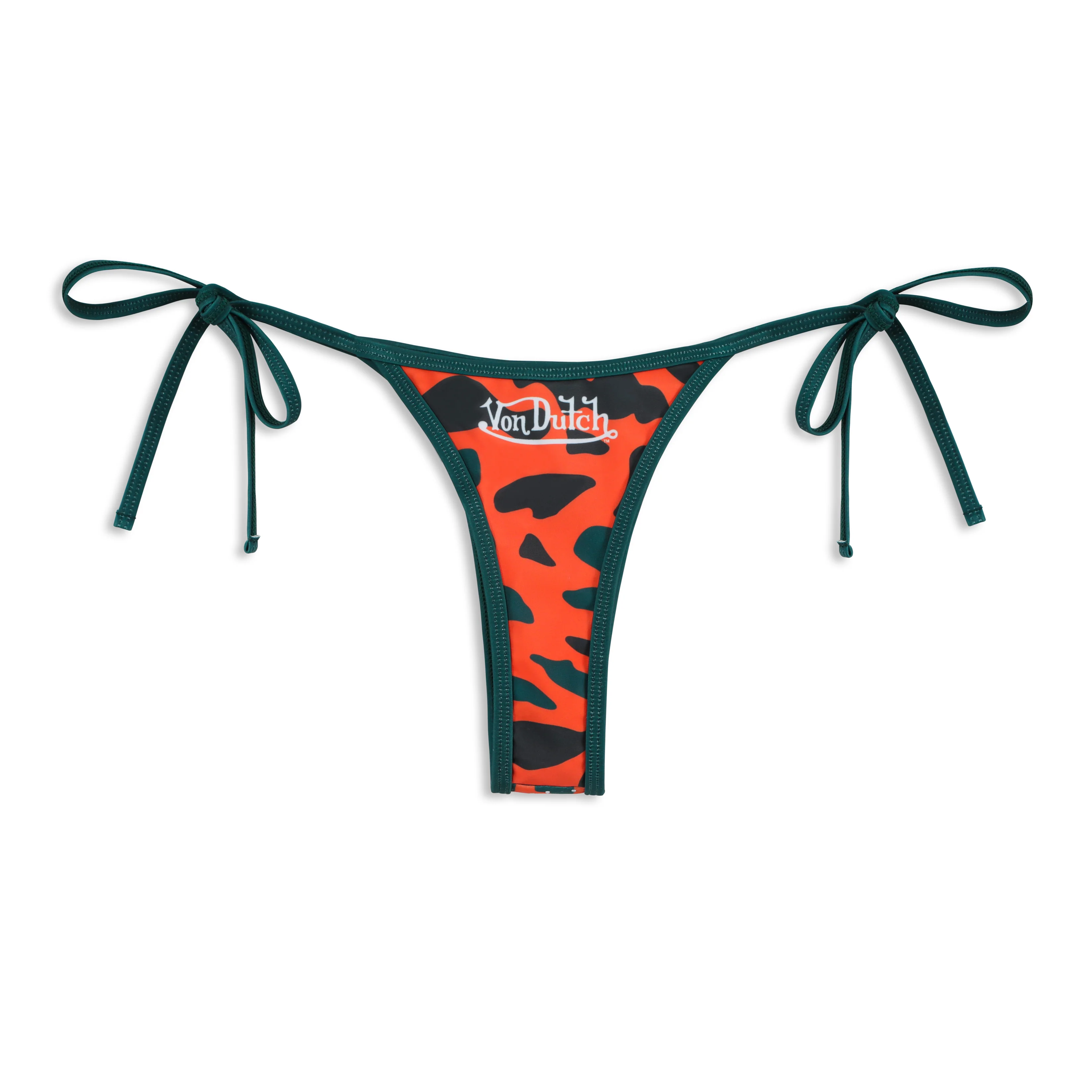 TWO TONE BIKINI BOTTOM - ORANGE CAMO
