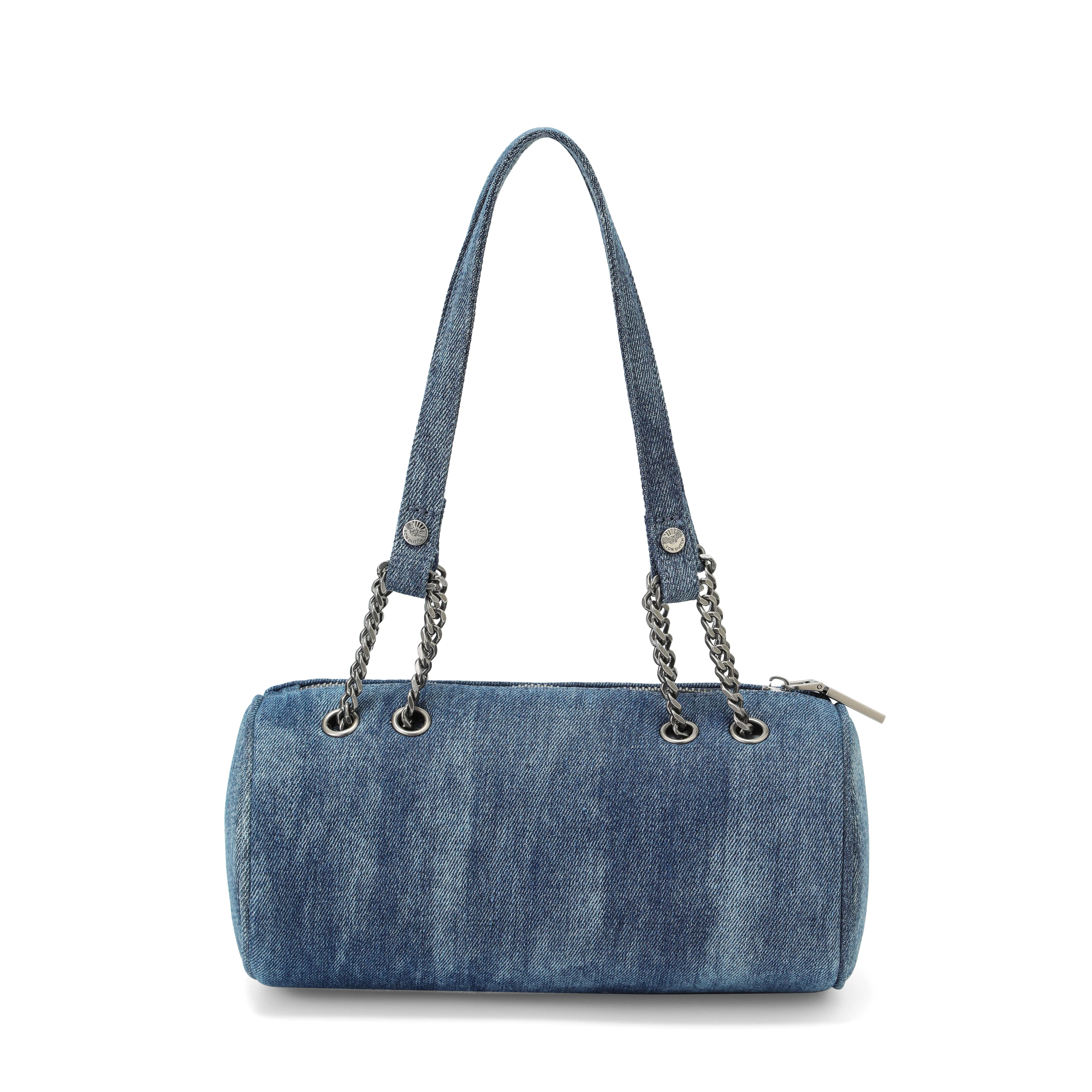 Barrel Bag - Long Barrel Blue Distressed Denim