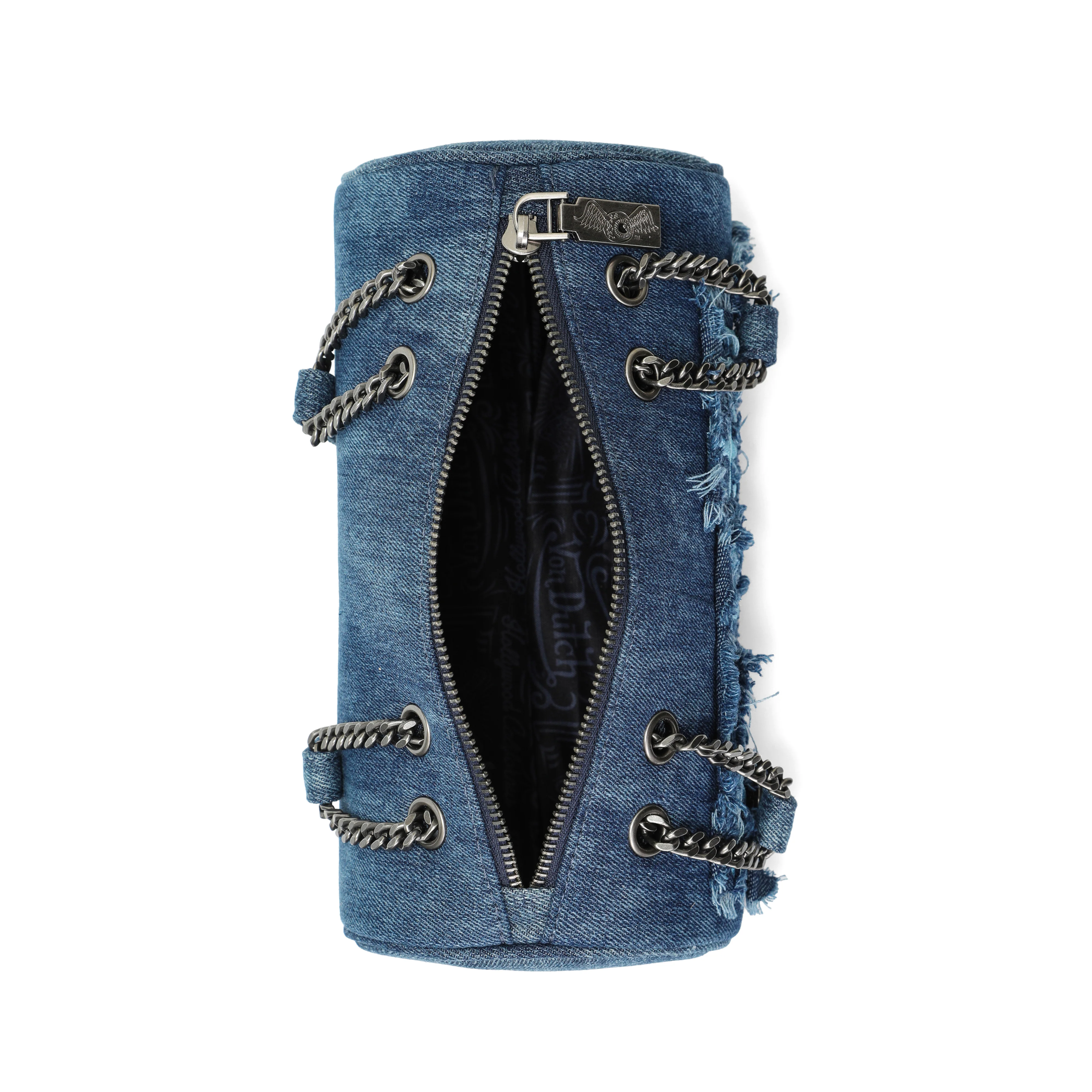 Barrel Bag - Long Barrel Blue Distressed Denim