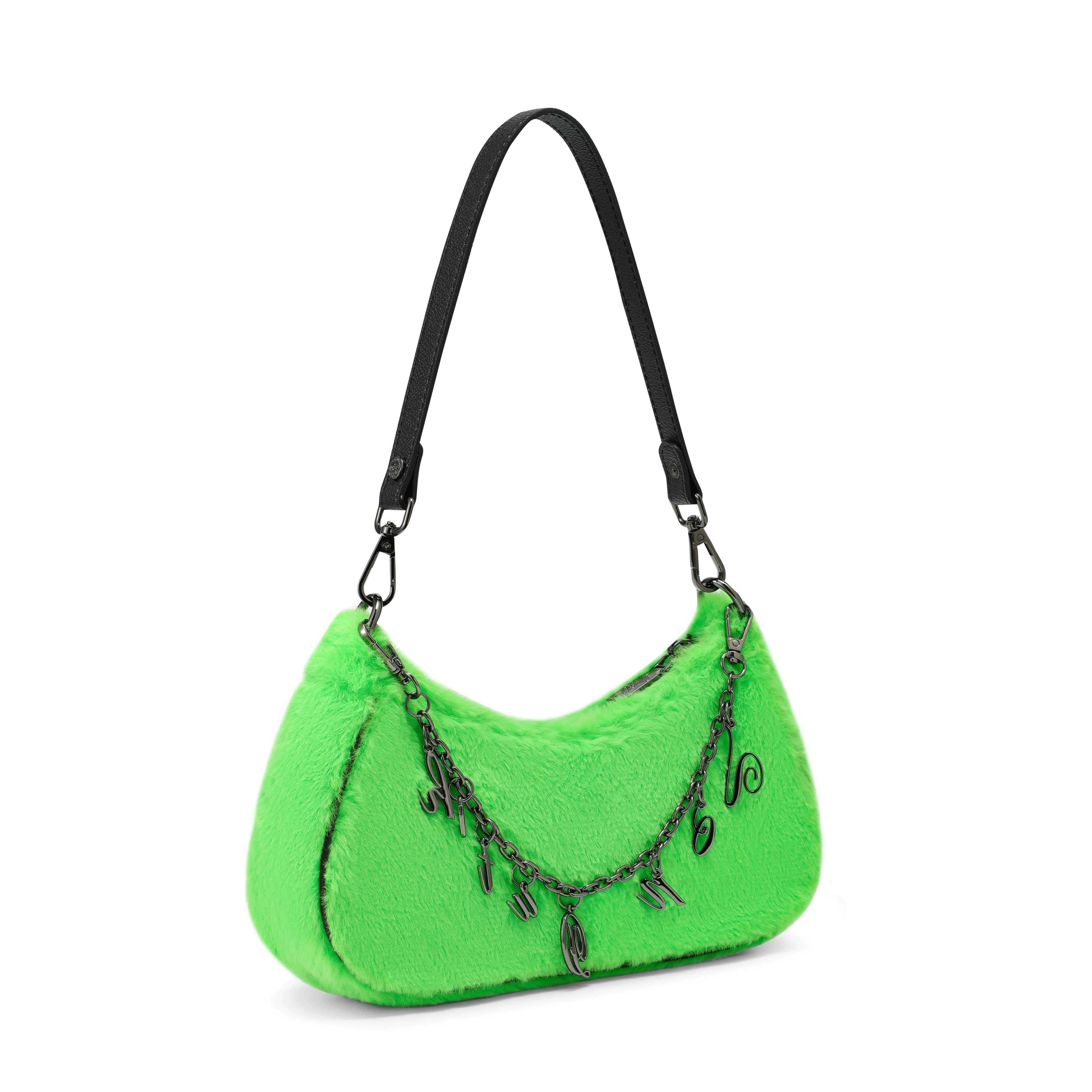 819-green-furry-shoulder-bag-4.webp Green Furry Shoulder Bag