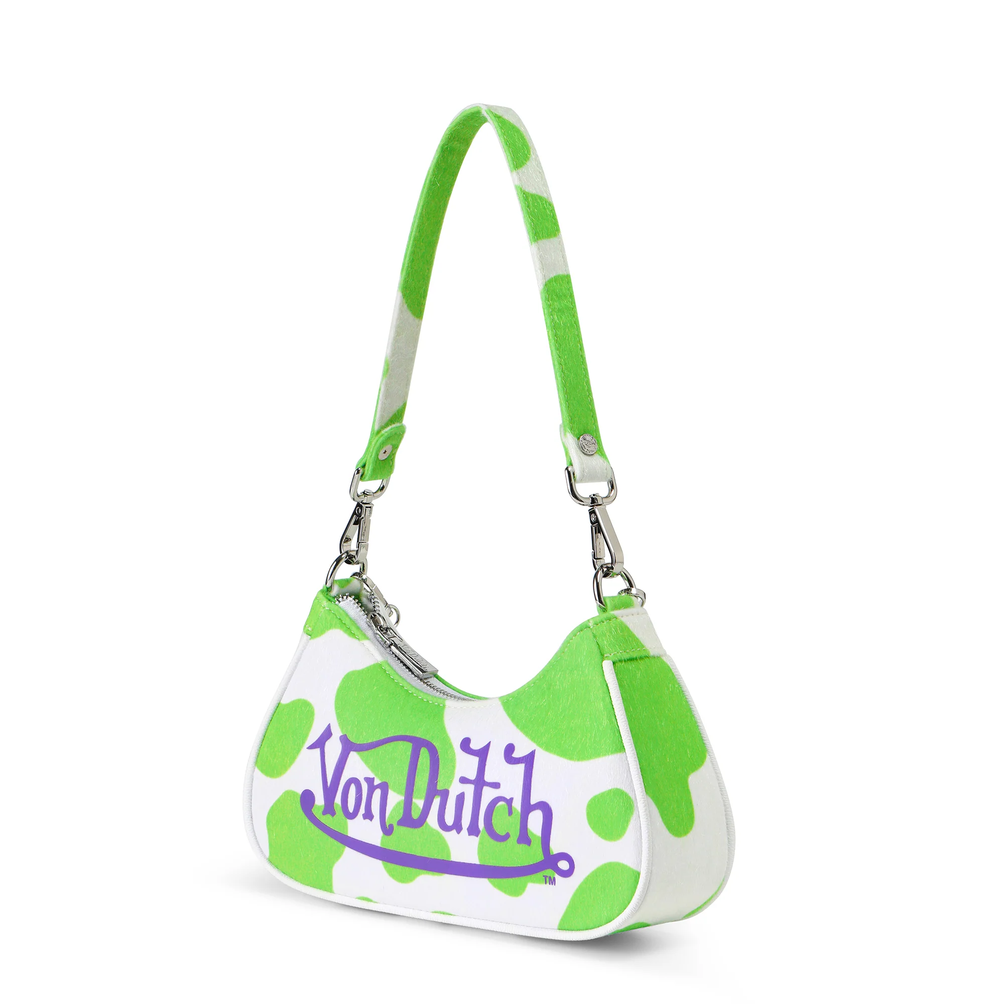 828-vegan-pony-hair-lime-cow-print-shoulder-bag-2.webp Vegan Pony Hair Lime Cow Print Shoulder Bag