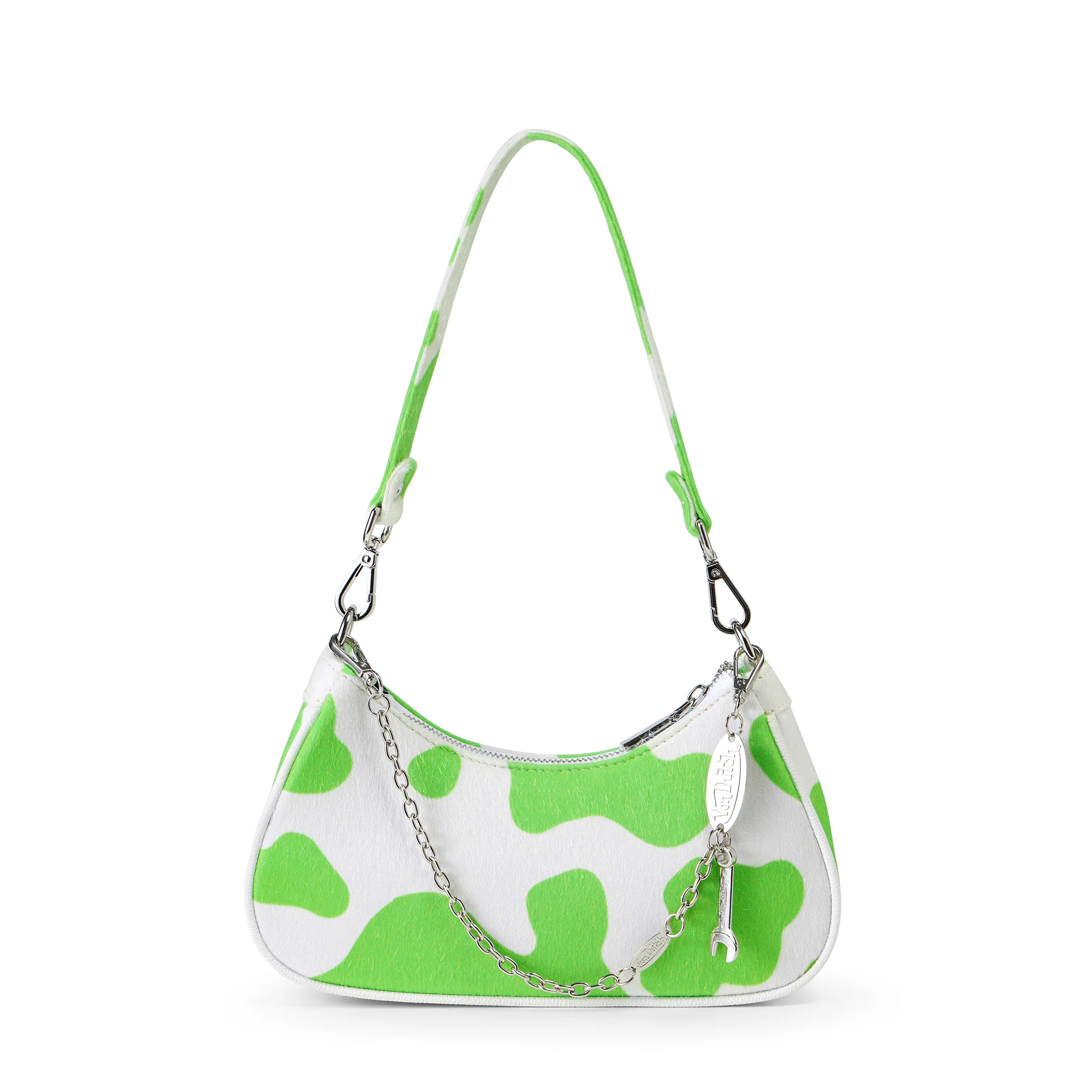 828-vegan-pony-hair-lime-cow-print-shoulder-bag-3.webp Vegan Pony Hair Lime Cow Print Shoulder Bag