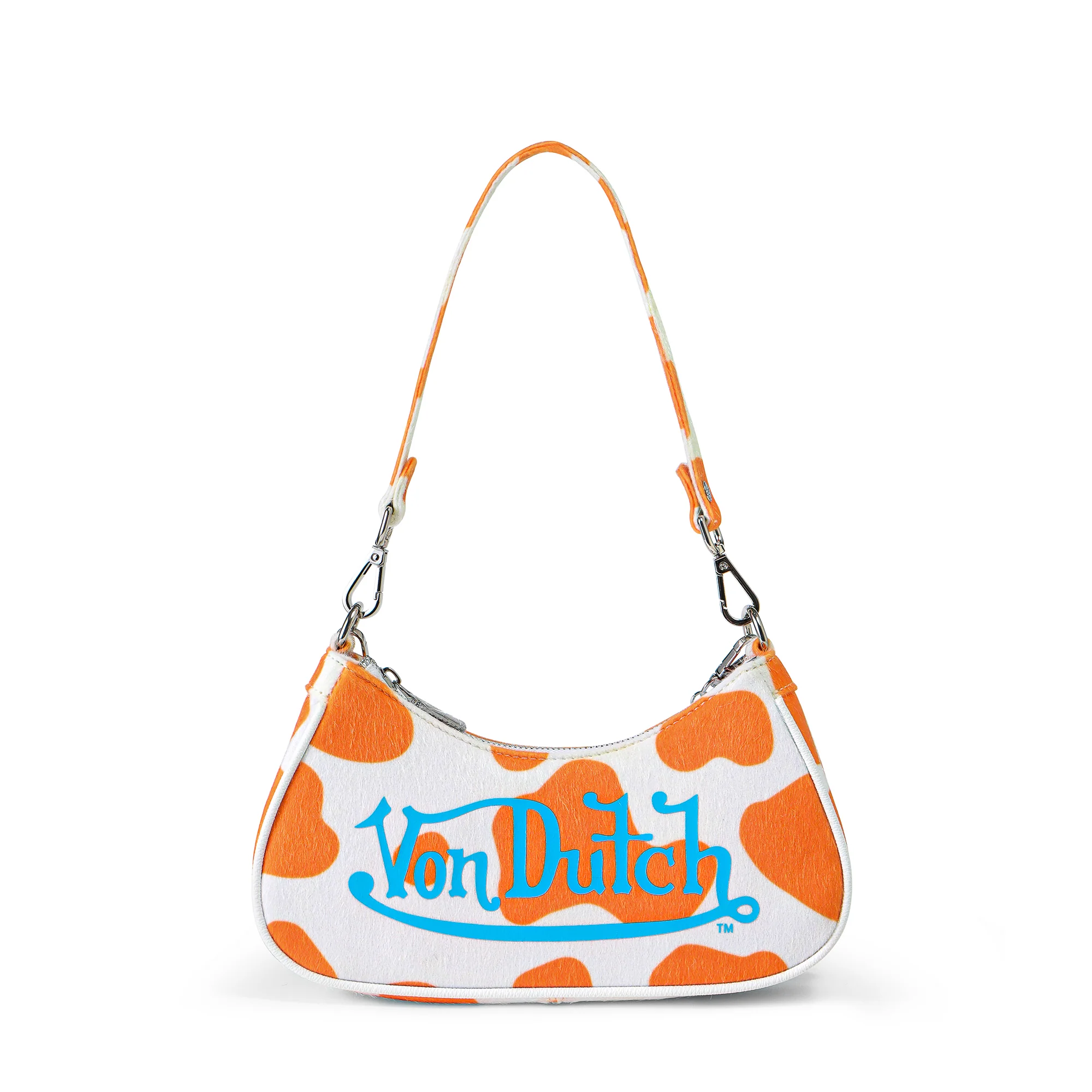 829-vegan-pony-hair-orange-cow-print-shoulder-bag-1.webp Vegan Pony Hair Orange Cow Print Shoulder Bag