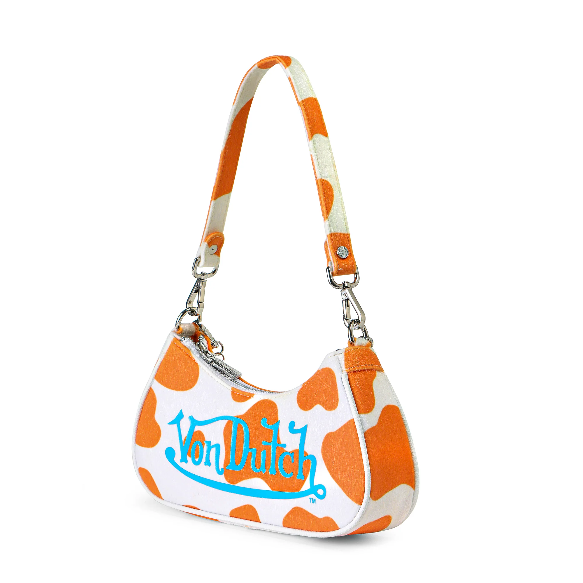 829-vegan-pony-hair-orange-cow-print-shoulder-bag-5.webp Vegan Pony Hair Orange Cow Print Shoulder Bag