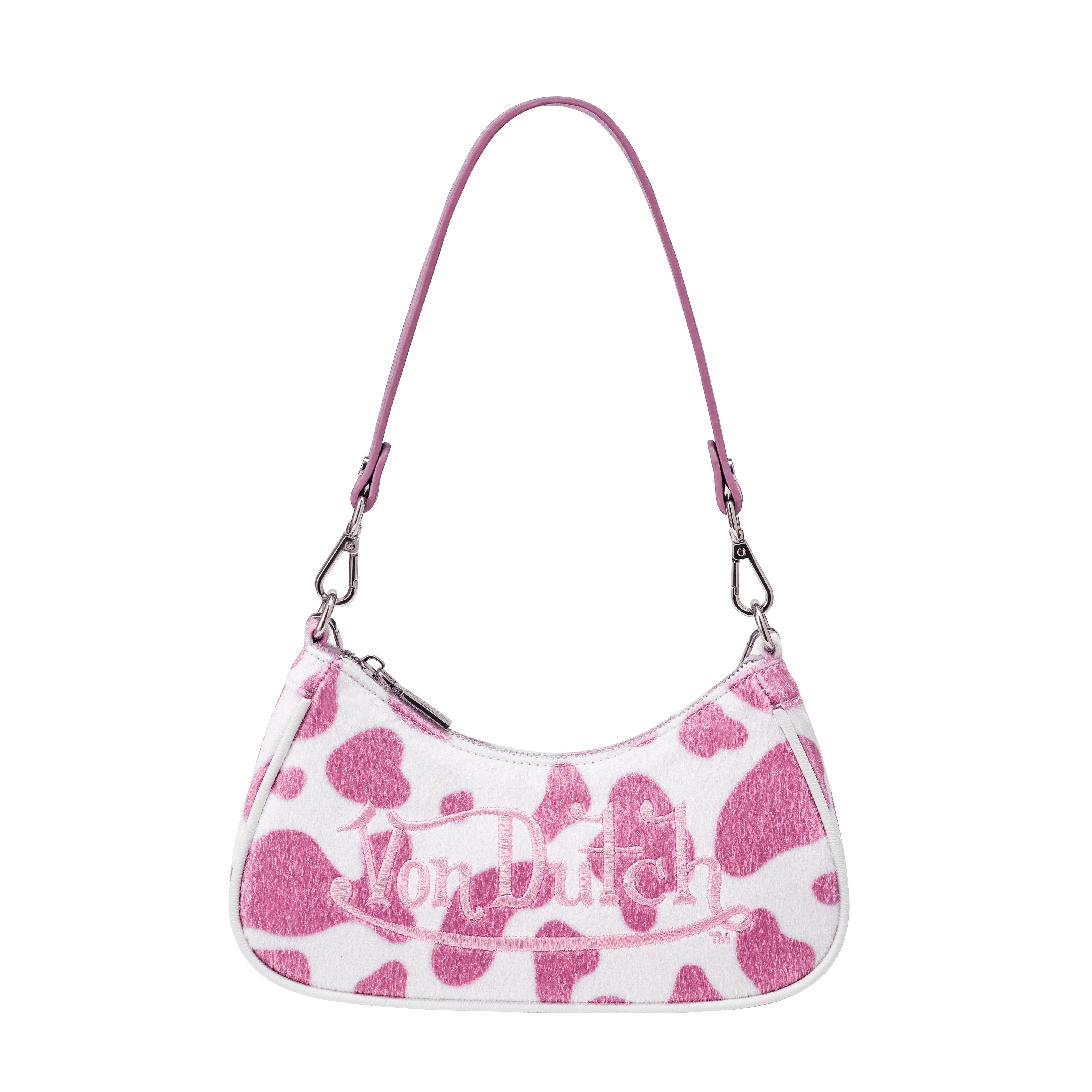 867-pink-cow-print-shoulder-bag-1.webp Pink Cow Print Shoulder Bag