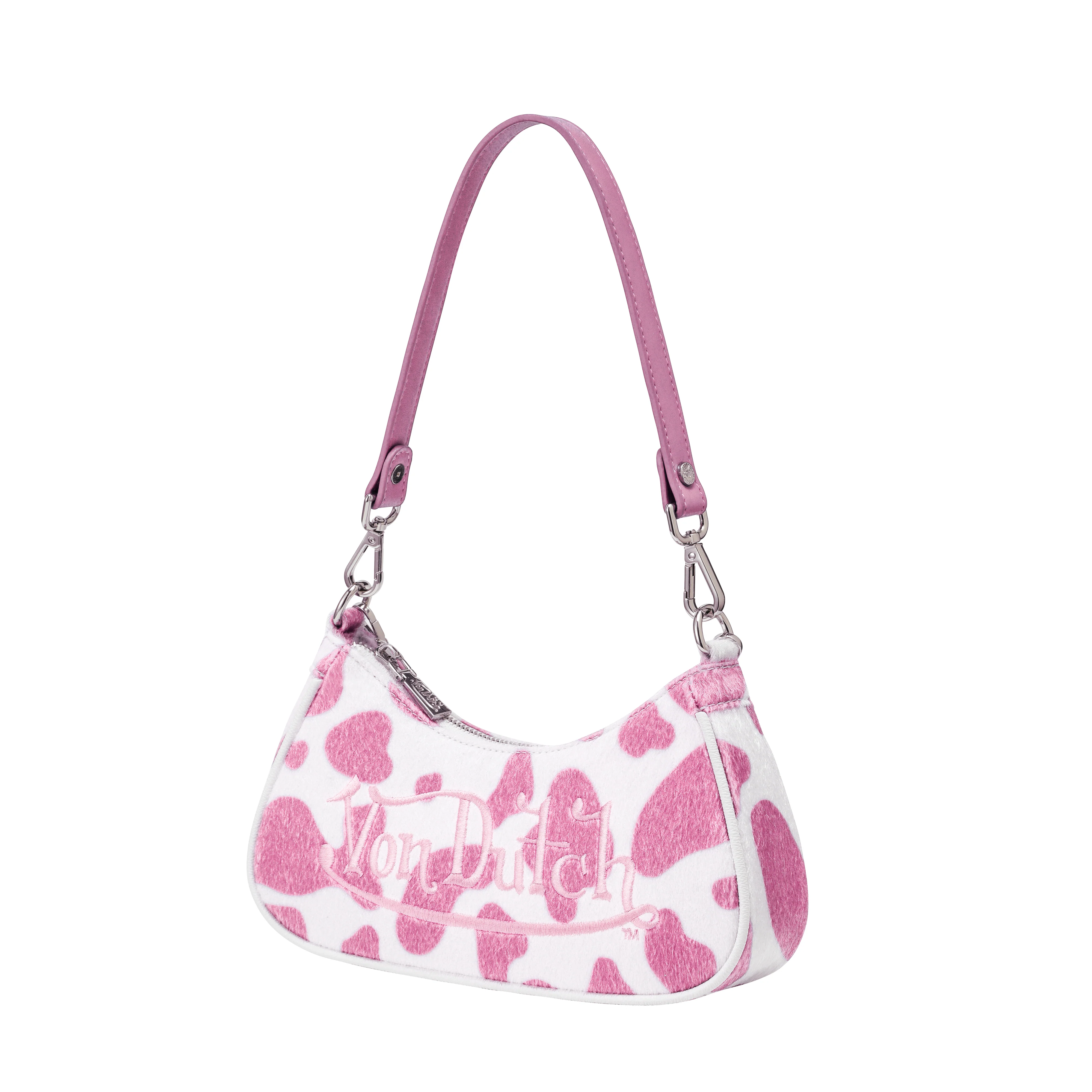 867-pink-cow-print-shoulder-bag-2.webp Pink Cow Print Shoulder Bag