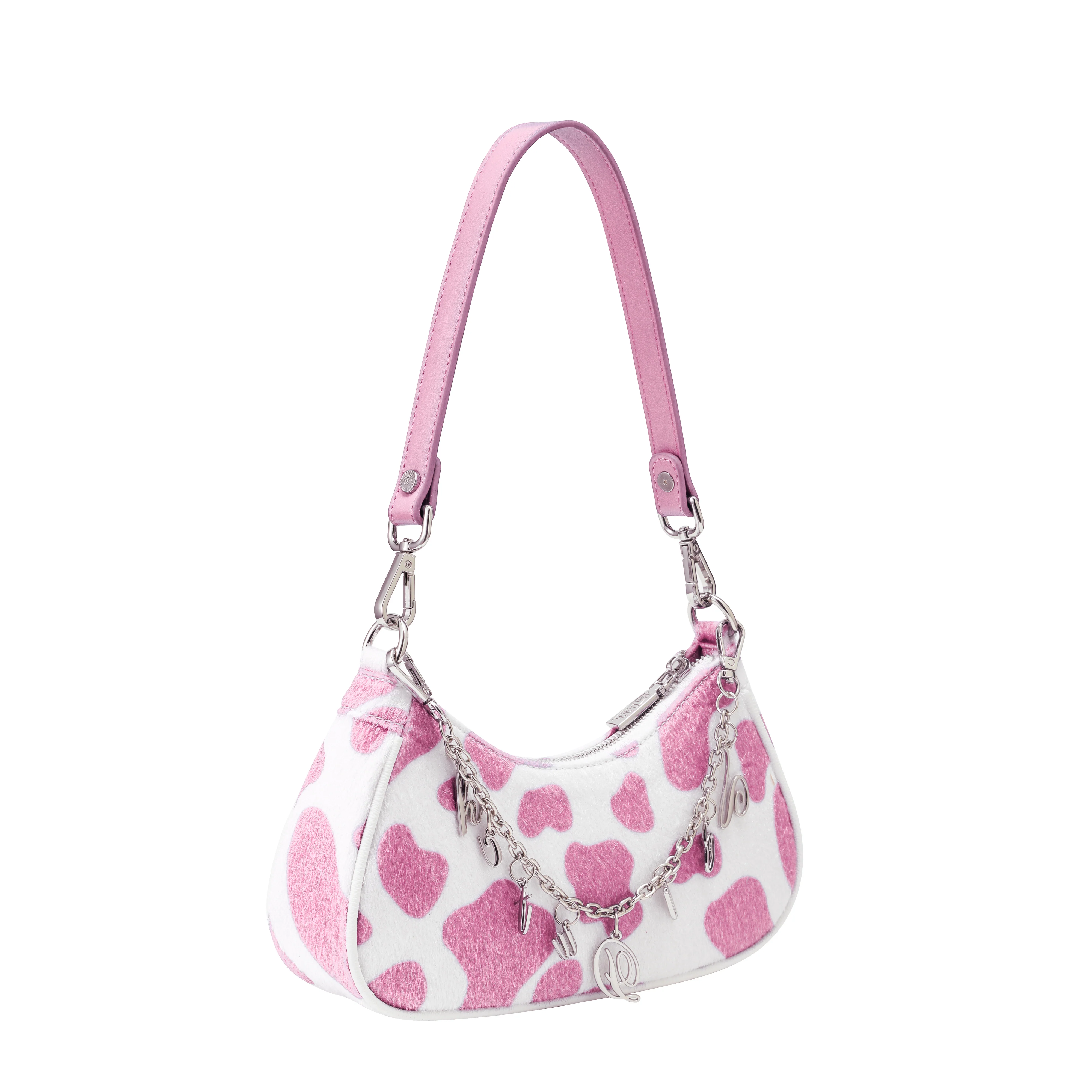 867-pink-cow-print-shoulder-bag-4.webp Pink Cow Print Shoulder Bag