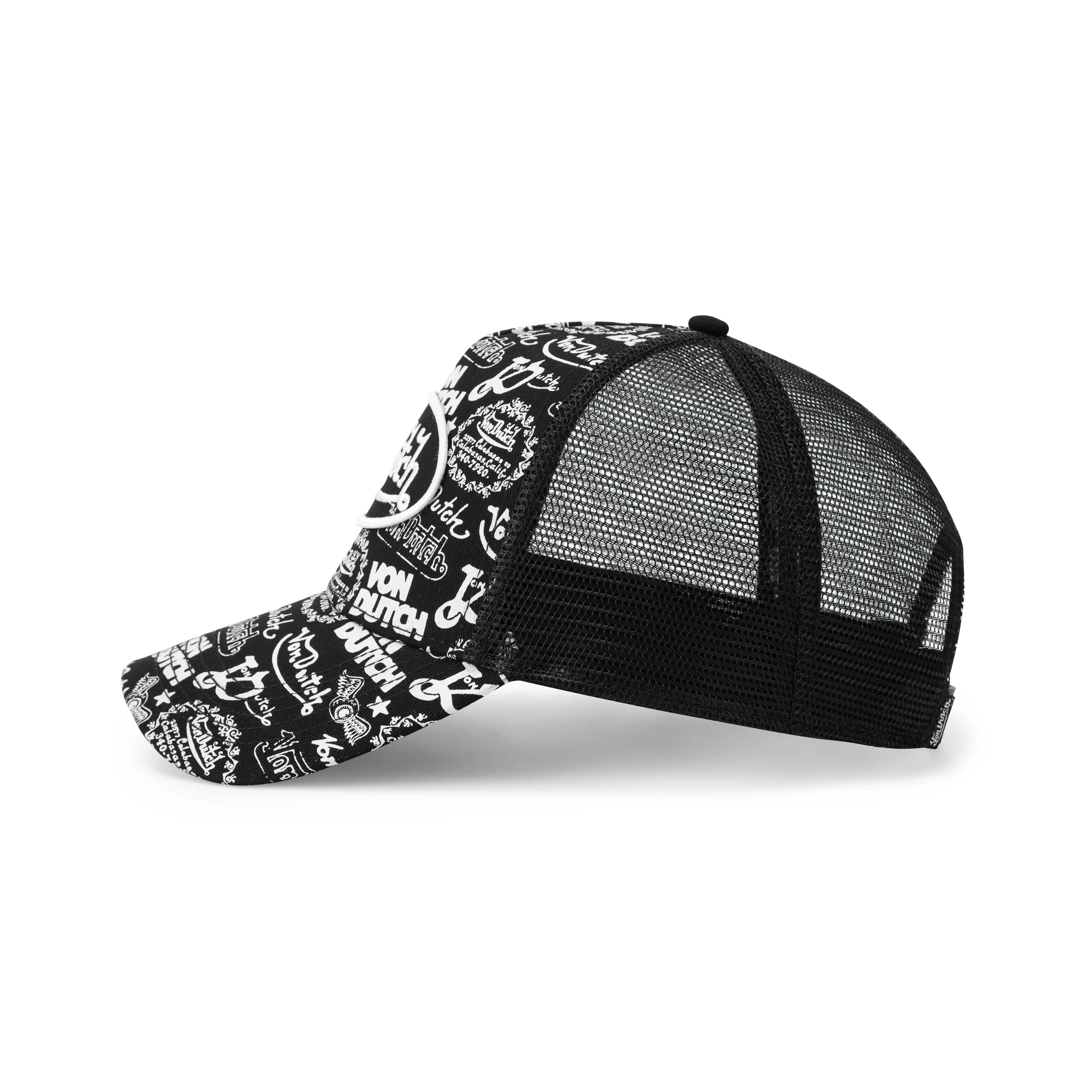Logo Stamp Trucker Hat - Black and White