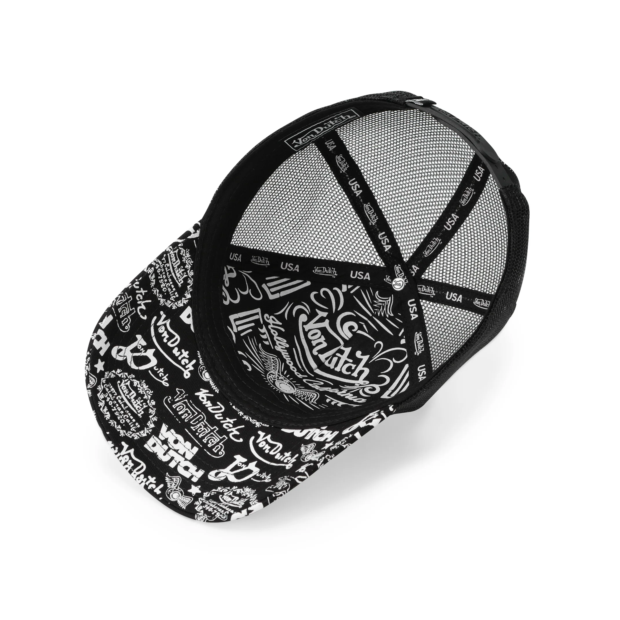 Logo Stamp Trucker Hat - Black and White