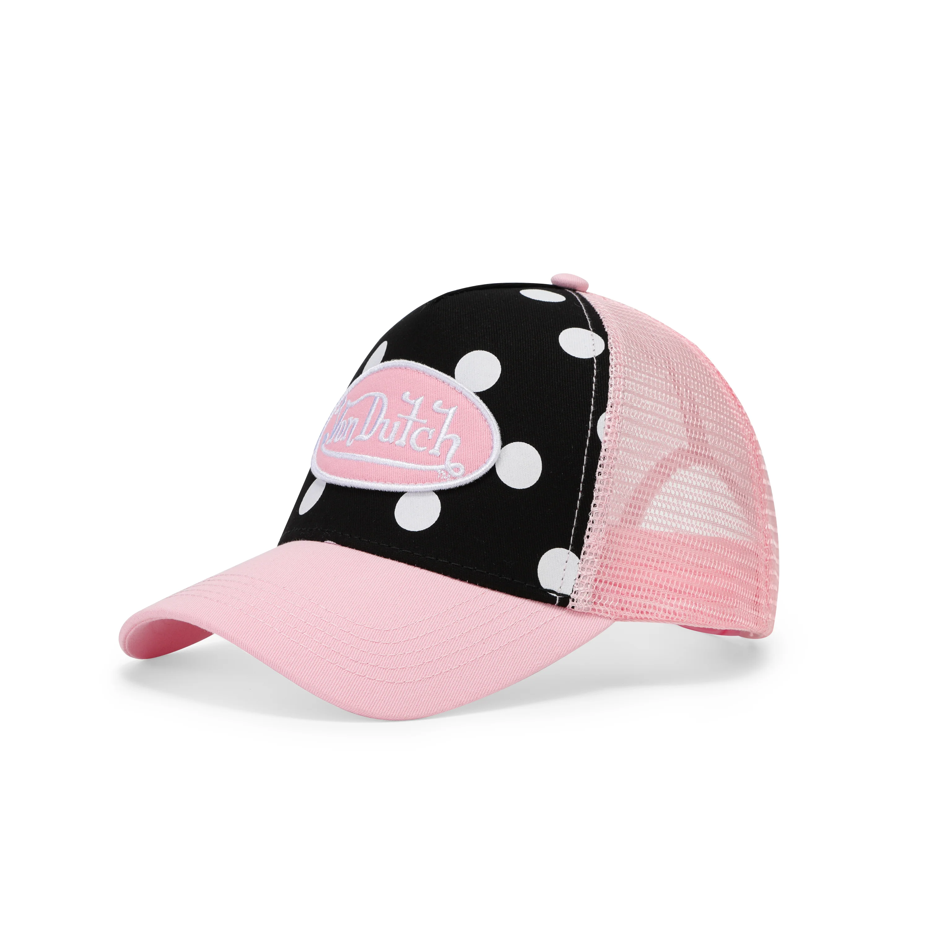 914-polka-dot-trucker-hat-pink-2.webp Polka Dot Trucker Hat - Pink