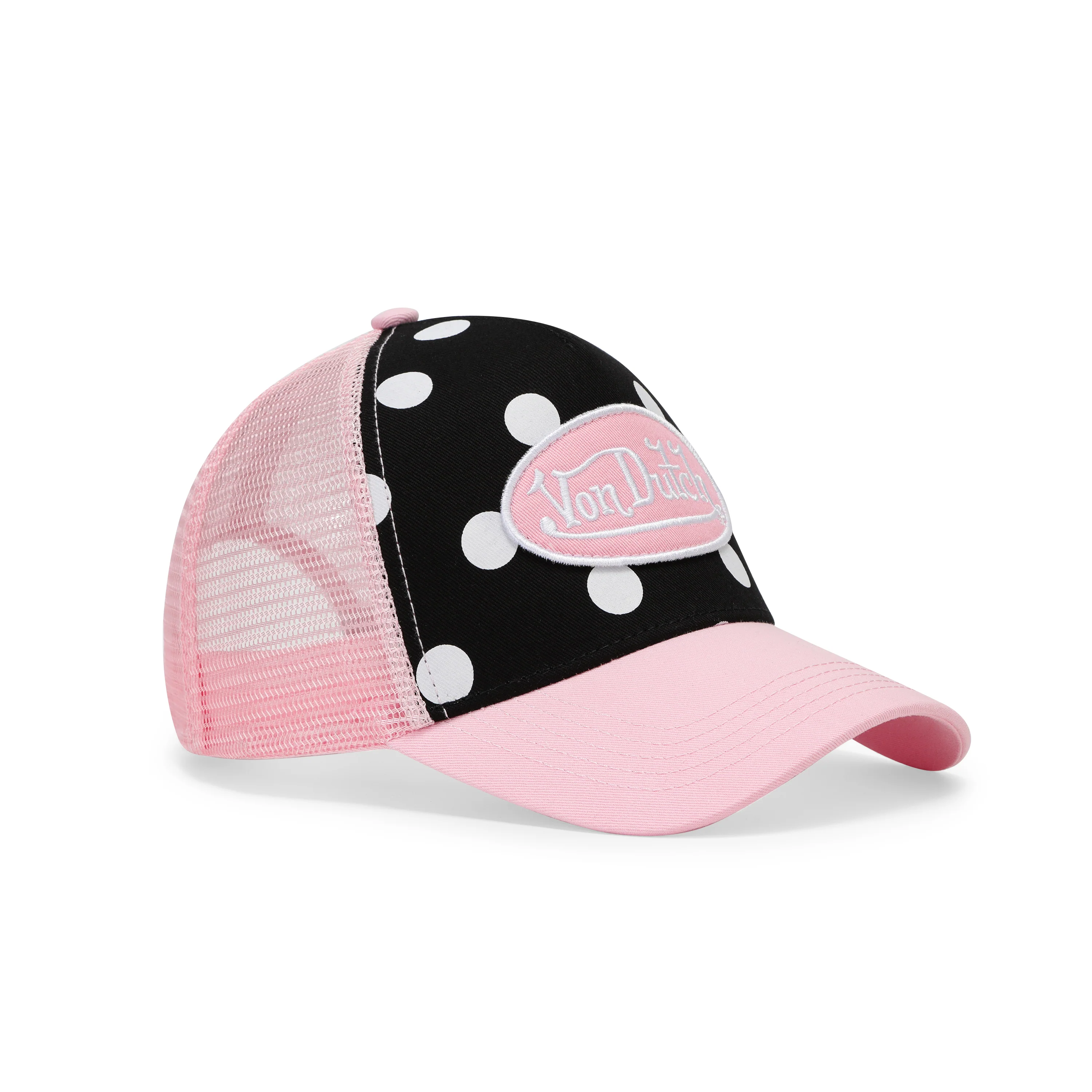 914-polka-dot-trucker-hat-pink-6.webp Polka Dot Trucker Hat - Pink