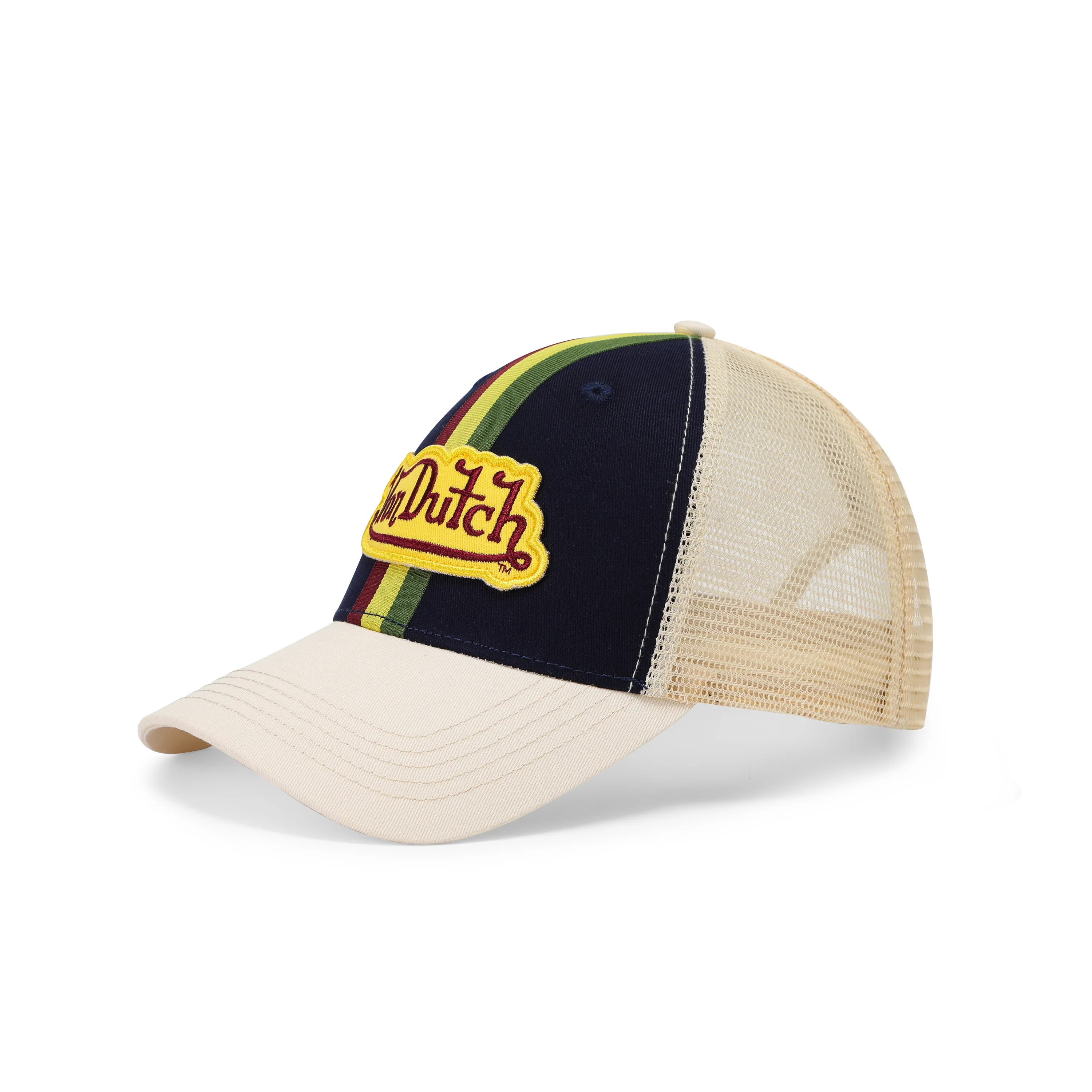 Euro Stripe Trucker Hat - Navy
