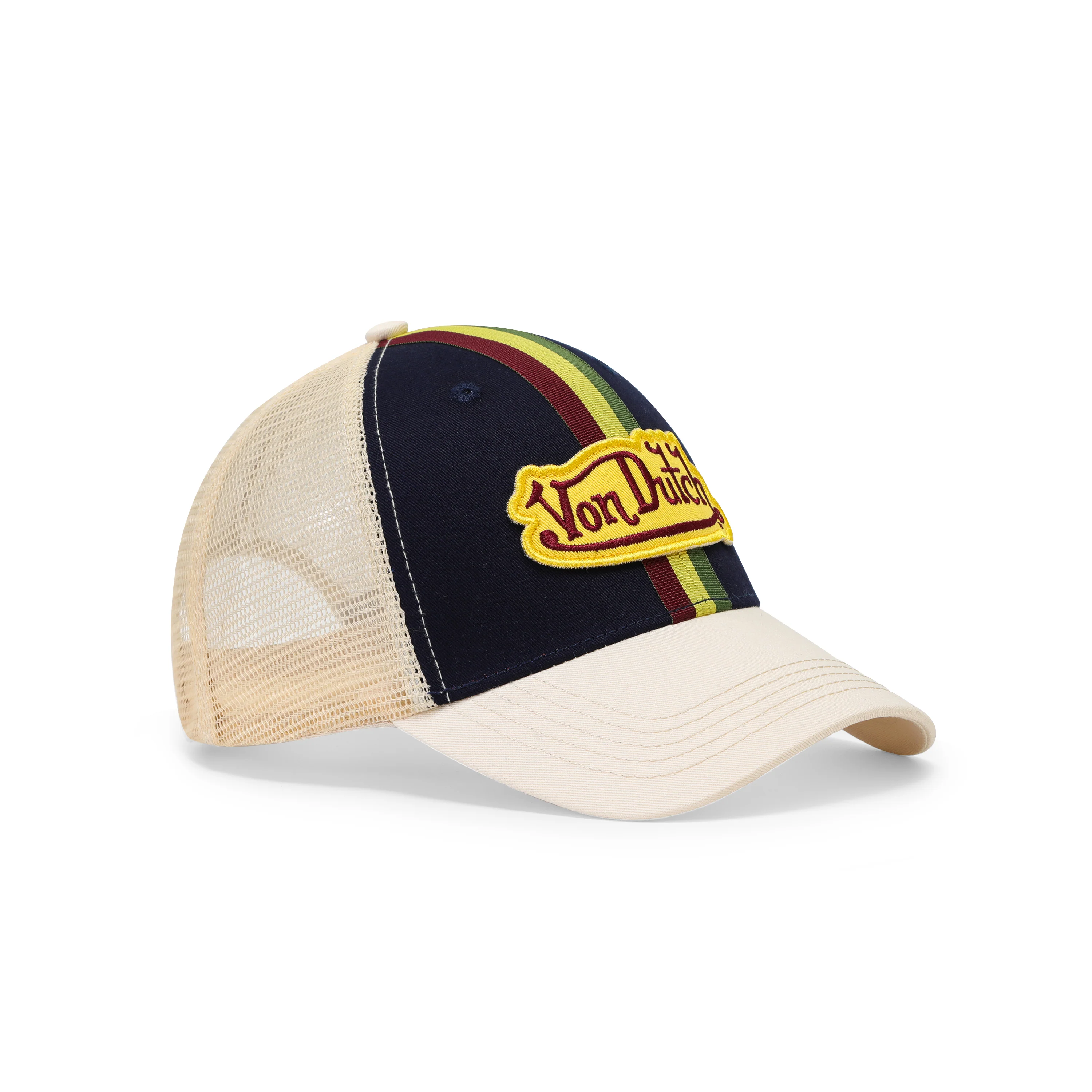 Euro Stripe Trucker Hat - Navy