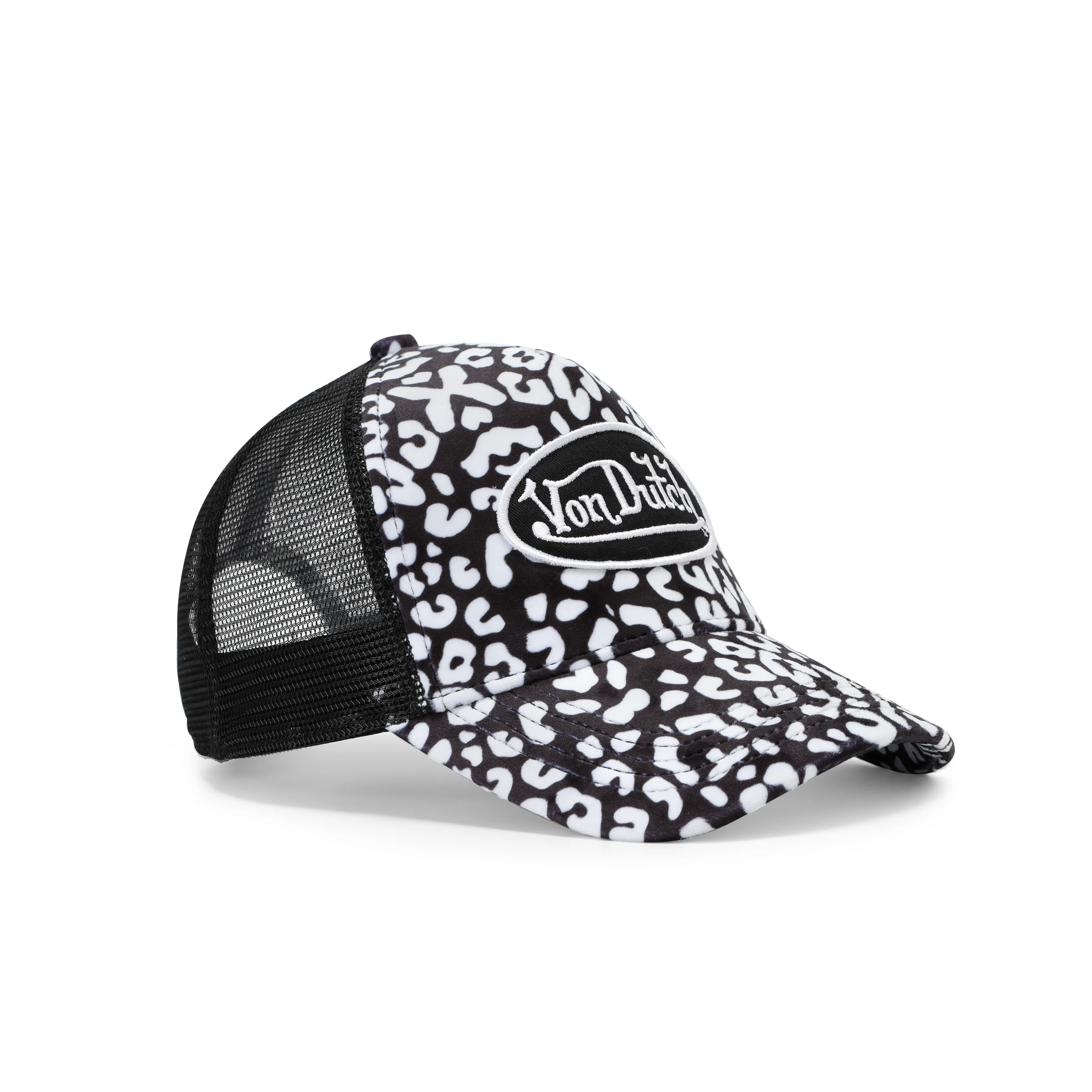 924-white-and-black-cheetah-velvet-trucker-hat-6.webp White and Black Cheetah Velvet Trucker Hat