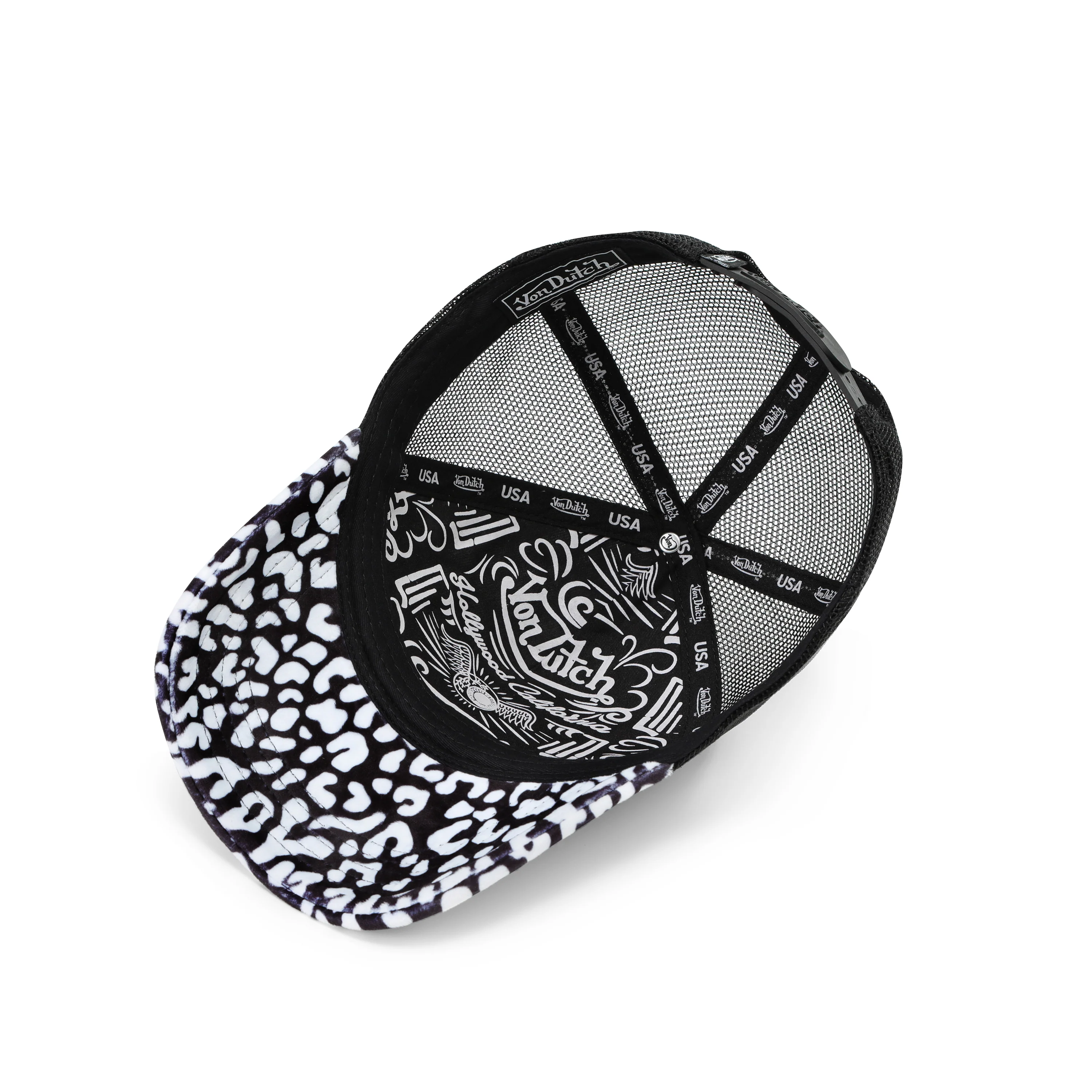 924-white-and-black-cheetah-velvet-trucker-hat-7.webp White and Black Cheetah Velvet Trucker Hat