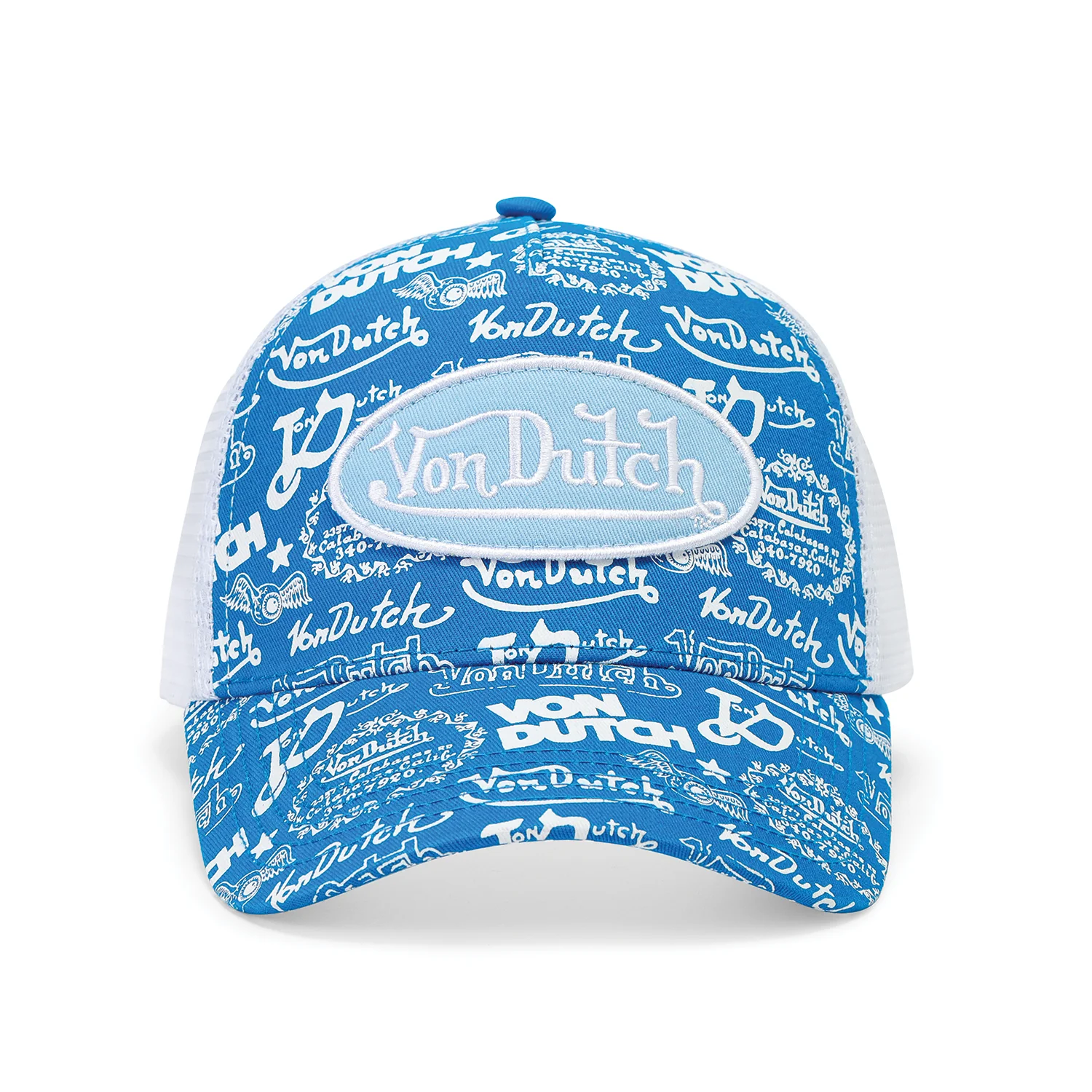 925-logo-stamp-trucker-hat-blue-1.webp Logo Stamp Trucker Hat - Blue