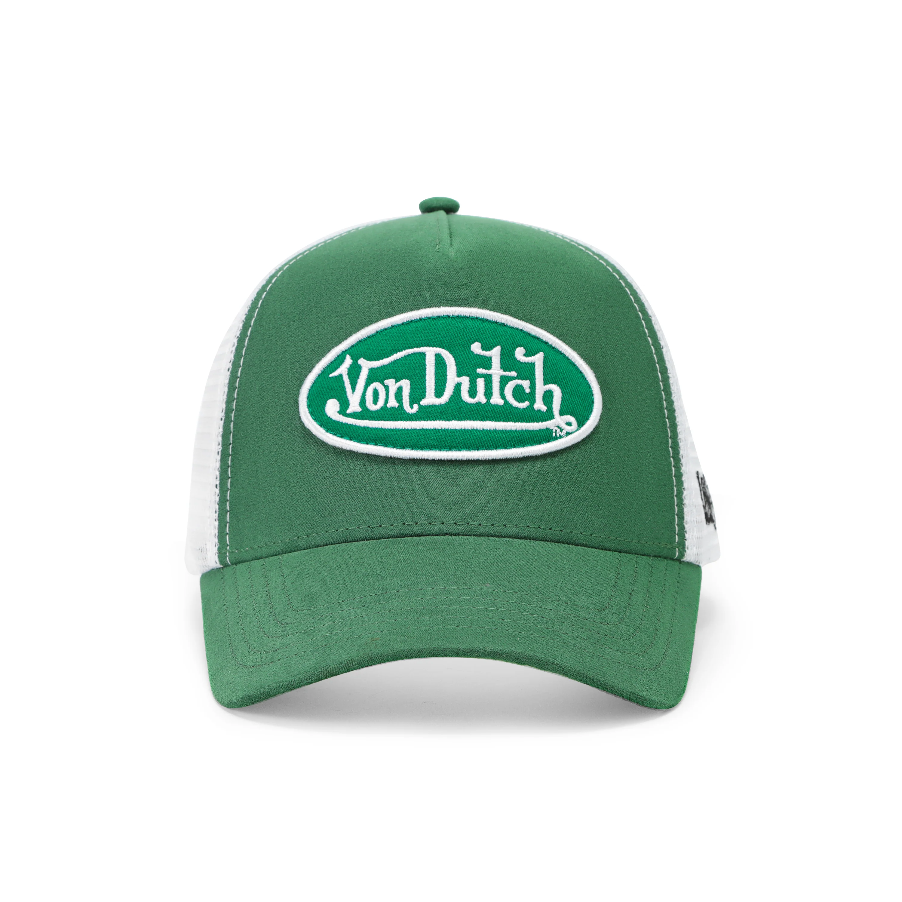 936-suede-trucker-hat-green-and-white-1.webp Suede Trucker Hat - Green and White