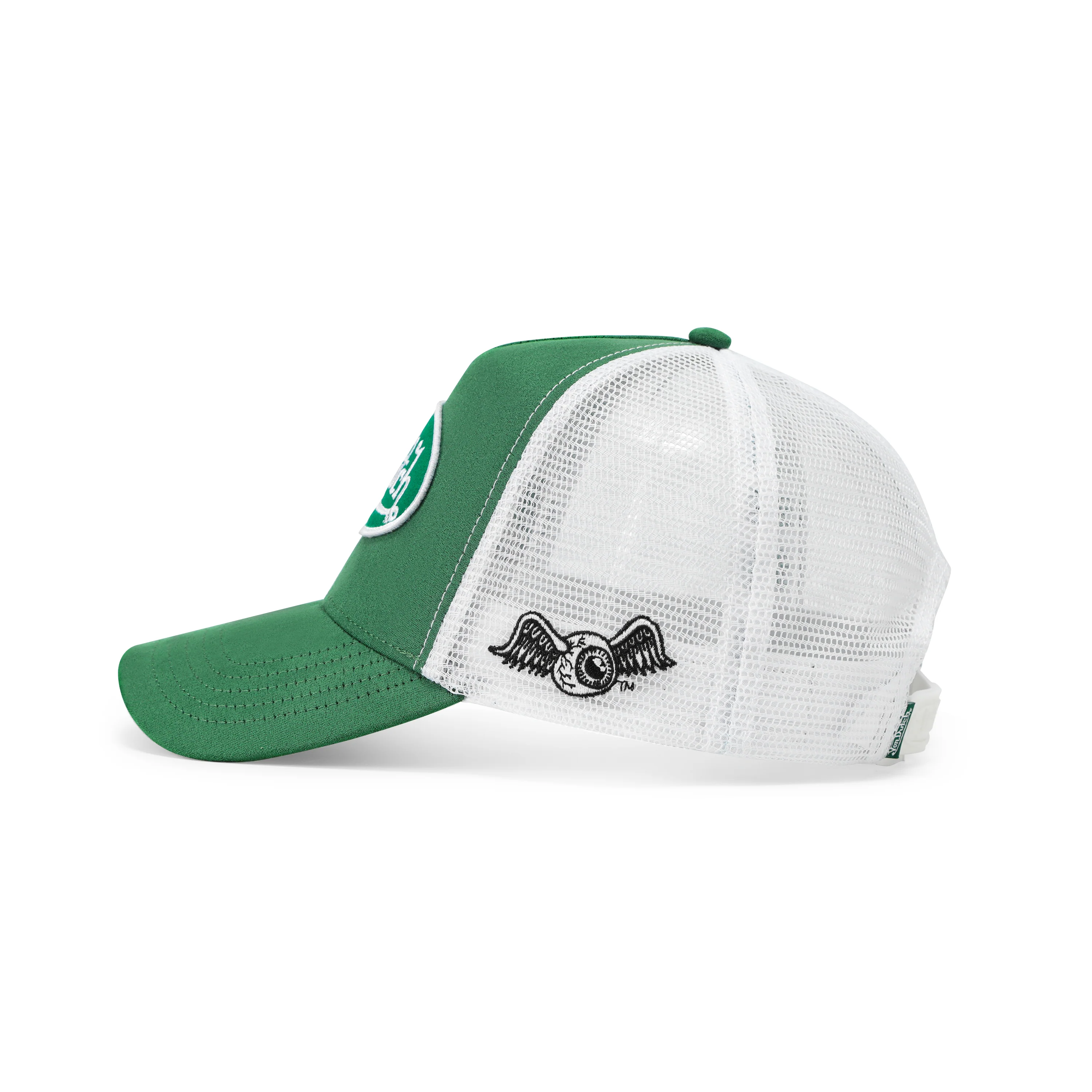 936-suede-trucker-hat-green-and-white-3.webp Suede Trucker Hat - Green and White