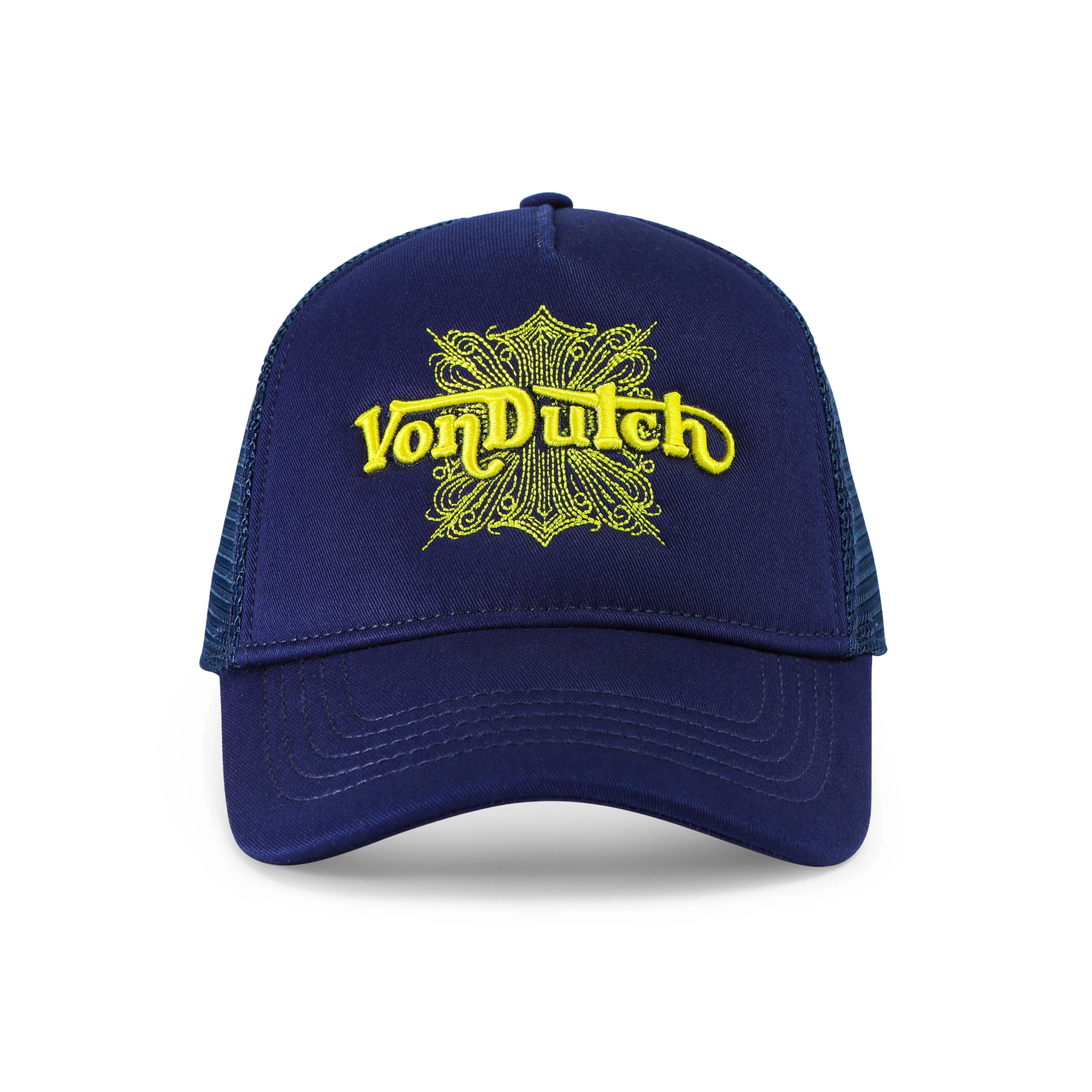 968-foam-chopper-trucker-hat-navy-blue-yellow-1.webp Foam Chopper Trucker Hat - Navy Blue & Yellow