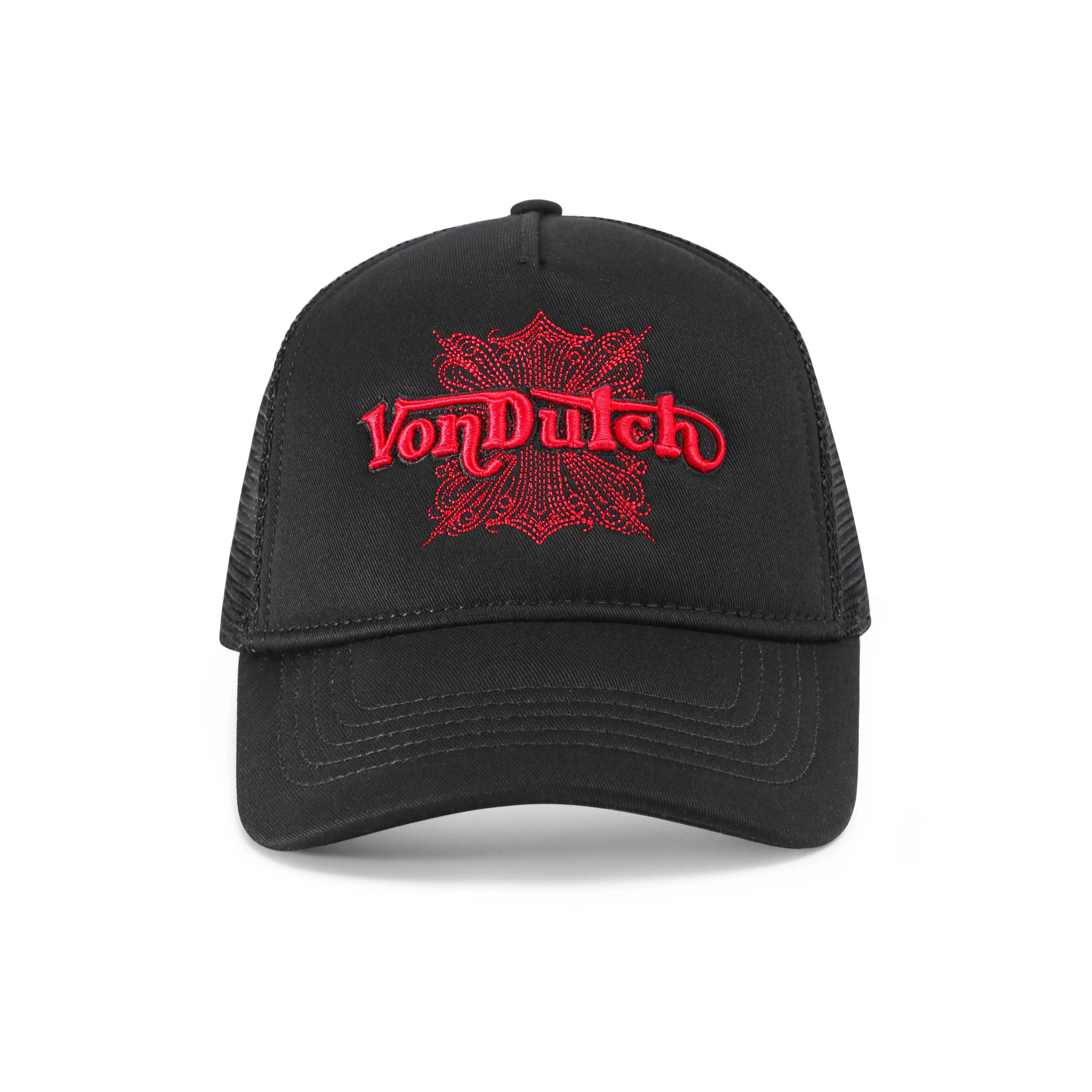 971-foam-chopper-trucker-hat-black-red-1.webp Foam Chopper Trucker Hat - Black & Red