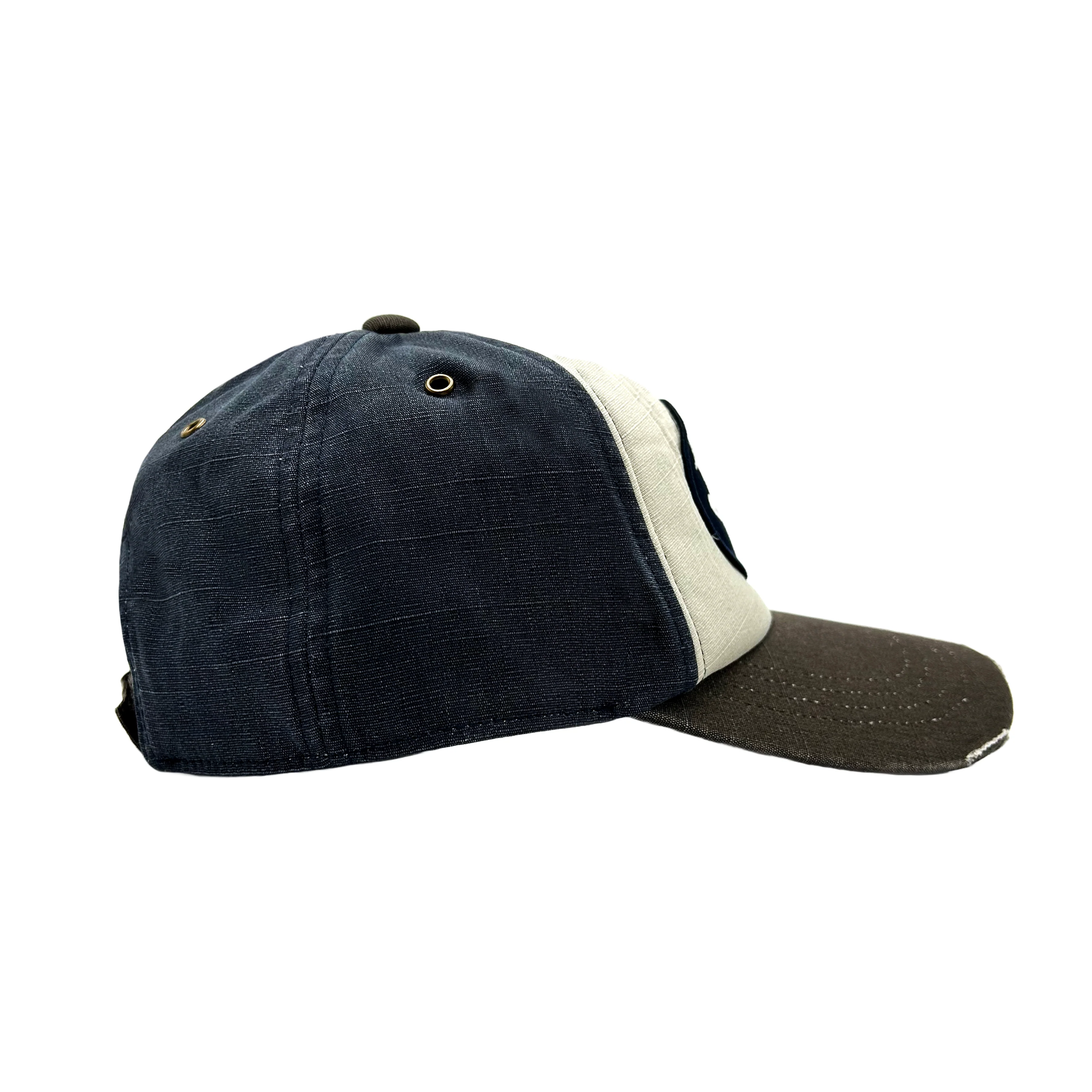 987-jackmwb-grey-navy-distressed-strapback-hat-3.webp JACKMWB Grey & Navy Distressed Strapback Hat