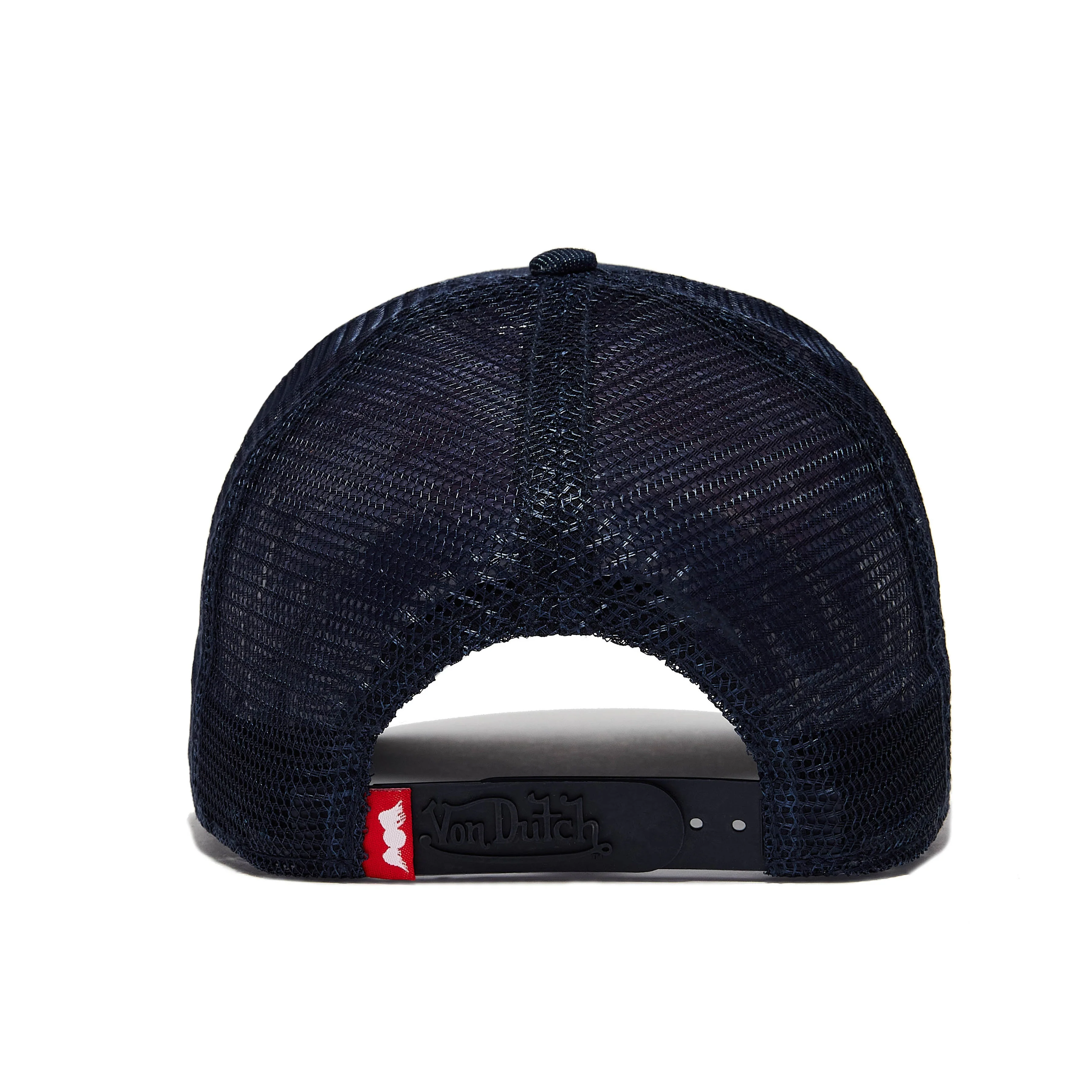 994-dark-denim-with-red-white-logo-trucker-hat-3.webp Dark Denim with Red & White Logo Trucker Hat