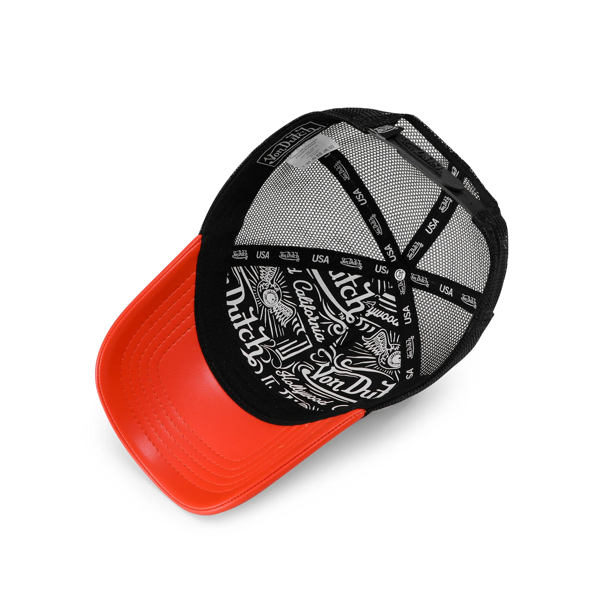 996-vegan-pony-hair-trucker-hat-orange-cow-print-5.webp Vegan Pony Hair Trucker Hat -Orange Cow Print