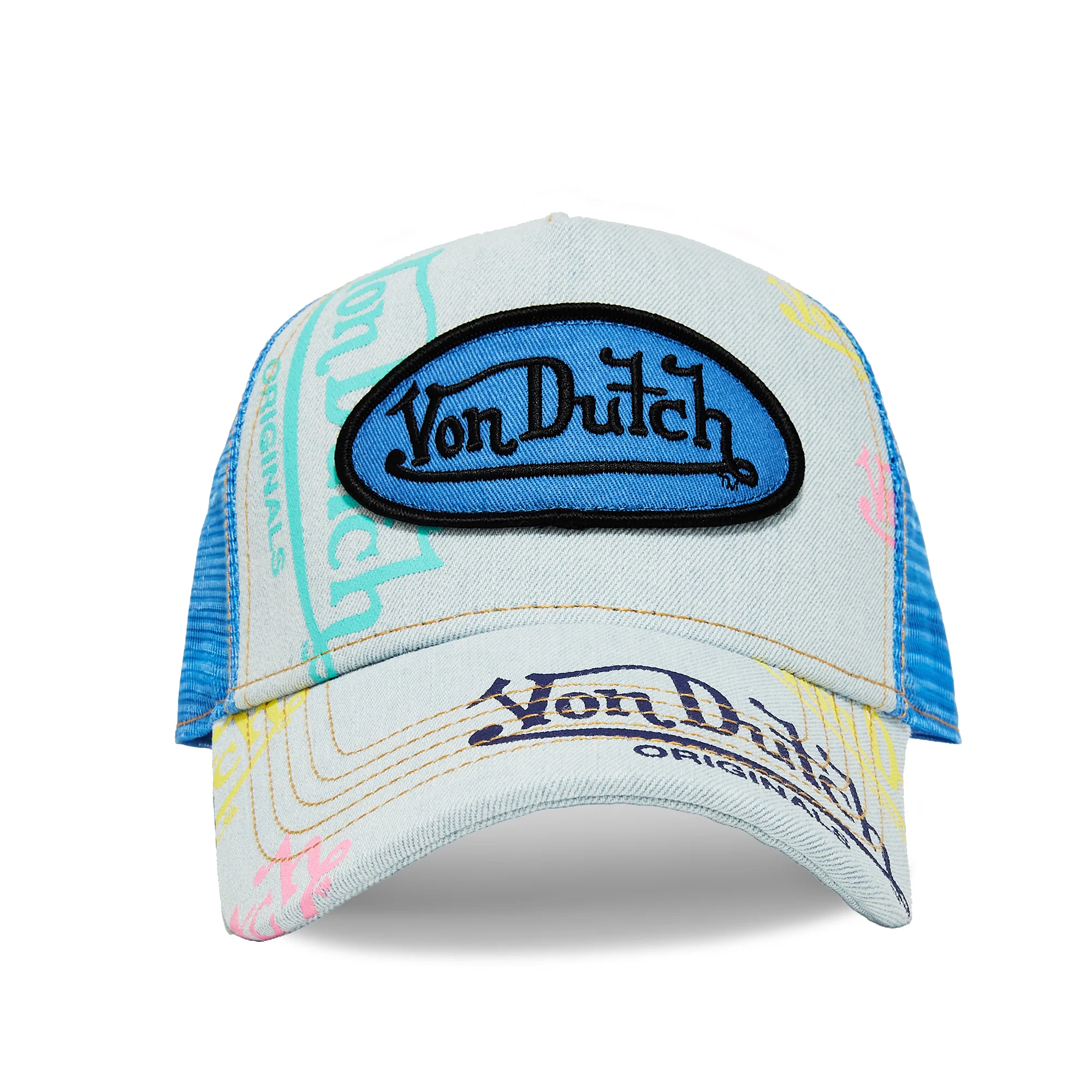 997-von-dutch-light-denim-blue-logo-trucker-hat-1.webp Von Dutch Light Denim Blue Logo Trucker Hat