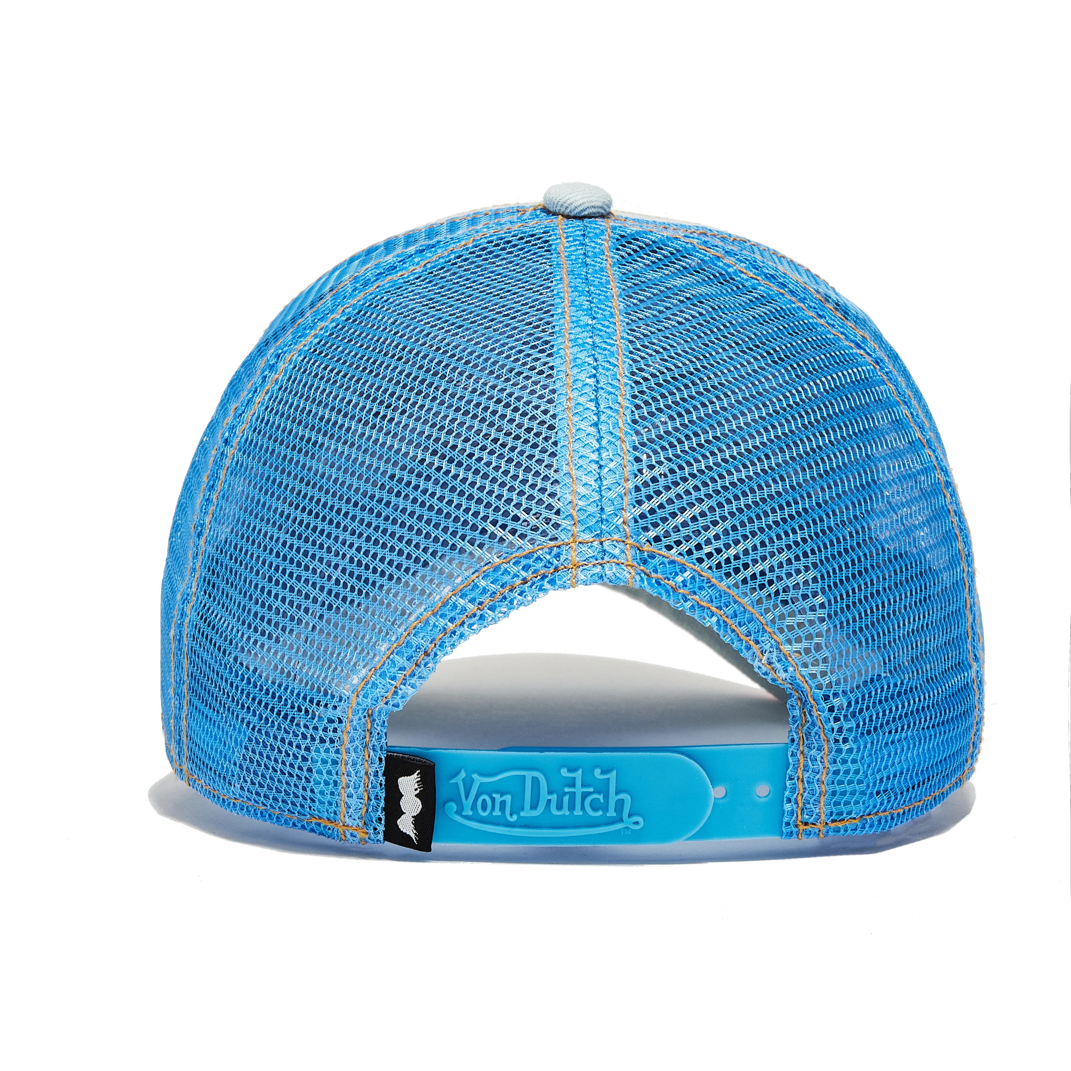 997-von-dutch-light-denim-blue-logo-trucker-hat-3.webp Von Dutch Light Denim Blue Logo Trucker Hat